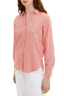Chemisier TOM TAILOR FEVER Red -Promos Femme T-Shirt Magasin tt 24398 1