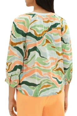 Chemisier TOM TAILOR Colorful -Promos Femme T-Shirt Magasin tt 24713 2