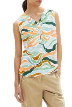 Débardeur TOM TAILOR Color -Promos Femme T-Shirt Magasin tt 24717 1