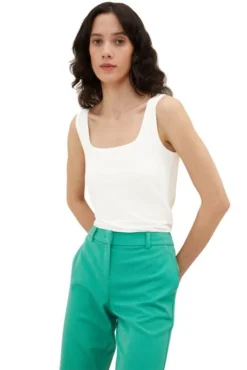Débardeur TOM TAILOR Whister White -Promos Femme T-Shirt Magasin tt 24819 3