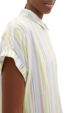 Chemise TOM TAILOR RAYE Multicolor -Promos Femme T-Shirt Magasin tt 24824 4