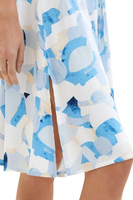 Robe TOM TAILOR IMPRIME FLEURI Blue 2 Robe TOM TAILOR IMPRIME FLEURI Blue – Image 2