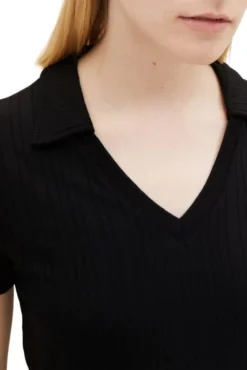 Tee Shirt TOM TAILOR Deep Black -Promos Femme T-Shirt Magasin tt 24932 3