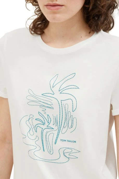 Tee Shirt TOM TAILOR PALMIER Whisper White 3 Tee Shirt TOM TAILOR PALMIER Whisper White – Image 3