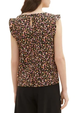 Top TOM TAILOR Black Flower 6 Top TOM TAILOR Black Flower -Promos Femme T-Shirt Magasin tt 24960 2