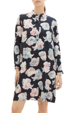 Robe TOM TAILOR FLOWER Black 7 Robe TOM TAILOR FLOWER Black -Promos Femme T-Shirt Magasin tt 25280 1