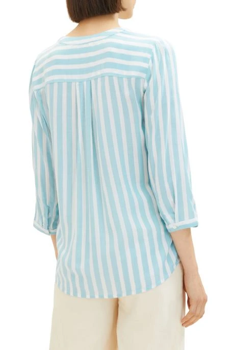 Chemise TOM TAILOR Teal Stripe 1 Chemise TOM TAILOR Teal Stripe