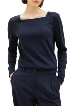 Tee Shirt TOM TAILOR Sky Blue -Promos Femme T-Shirt Magasin tt 25710 1