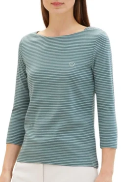 TEE-SHIRT TOM TAILOR Green -Promos Femme T-Shirt Magasin tt 26175 1