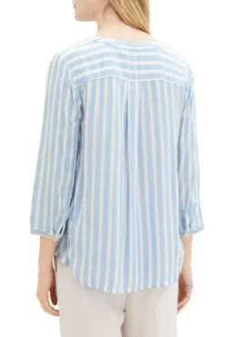 Chemise TOM TAILOR Blue Stripe -Promos Femme T-Shirt Magasin tt 26190 2
