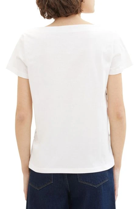 Tee-shirt Manches Courtes TOM TAILOR Dove White 2 Tee-shirt Manches Courtes TOM TAILOR Dove White â Image 2