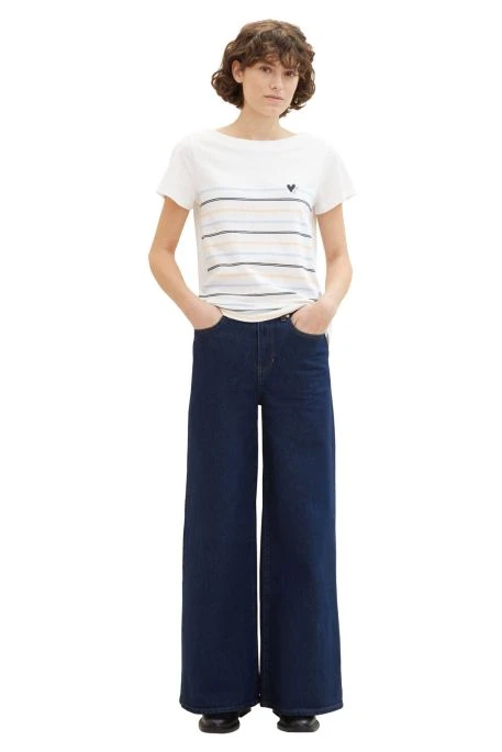 Tee-shirt Manches Courtes TOM TAILOR Dove White 1 Tee-shirt Manches Courtes TOM TAILOR Dove White