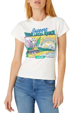 Tee Shirt WRANGLER SHRUNKEN Worn White -Promos Femme T-Shirt Magasin wrangler w7fdeew02 1