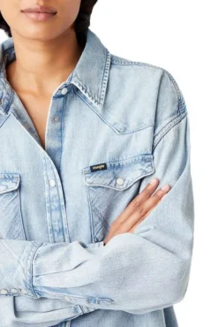 Robe WRANGLER Light Indigo -Promos Femme T-Shirt Magasin wrangler w9p6 lw x4e 4